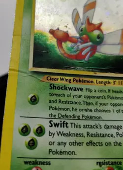 Pokemon Vintage EN Yanma Neo Discovery Holo Rare #017/075 HP (Holo Swirl) - Image 3