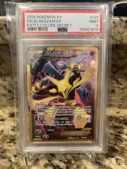 Pokemon Alakazam EX PSA 9 125/124 Full Art Secret XY Fates Collide - Image 1