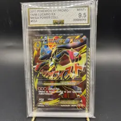Pokemon M Lucario EX Full Art 55a/111 XY Mega Powers Promo English AGS 9.5 Mint+ - Image 1