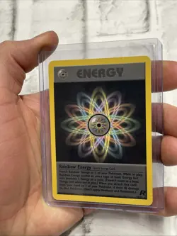 Vintage Pokemon TCG - Team Rocket Rainbow Energy 80/82 Non Holo Rare - 2000 - NM - Image 2