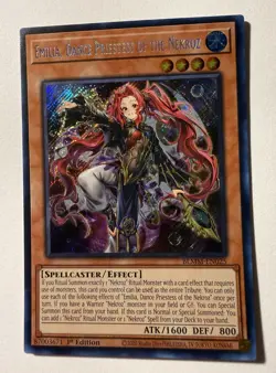 Emilia, Dance Priestess of the Nekroz BLMM-EN025 SECRET RARE 1st EDITION Yugioh - Image 1
