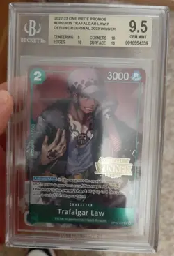 One Piece Trafalgar Law Offline Regional Winner BGS 9.5 Gem Mint prize card rare - Image 1