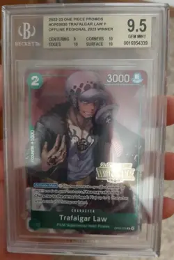 One Piece Trafalgar Law Offline Regional Winner BGS 9.5 Gem Mint prize card rare - Image 3