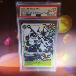 PSA 10 Yamato ST13-016 English Black & White Alt. Art Full Holo | 2024 One Piece - Image 1