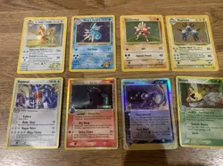 Pokemon Cards WOTC Holo & Ex series bundle X 8 Old Vintage Heavy Played - Image 1