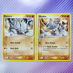 Rhyhorn 62/106 Rhydon 19/106 Pokemon Rare Vintage Ex Emerald Bundle 2005 - Image 1