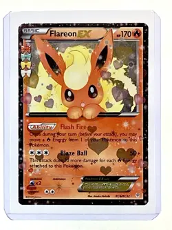Pokemon TCG Flareon EX Holo Full Art Ultra Rare Card RC6/RC32 NEAR MINT *** - Image 1