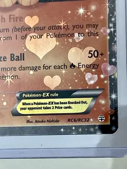 Pokemon TCG Flareon EX Holo Full Art Ultra Rare Card RC6/RC32 NEAR MINT *** - Image 3