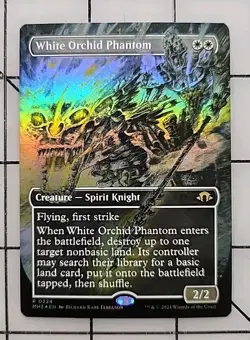 MTG 1x White Orchid Phantom Modern Horizons MH3 BORDERLESS FOIL - Image 1