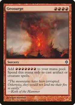 Geosurge 1x New Phyrexia MTG Magic the Gathering Red Sorcery Card - Image 1