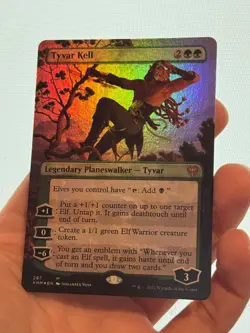 1X FOIL Tyvar Kell BORDERLESS MINT MTG Magic KHM Kaldheim Mythic Elf Elves EDH - Image 1