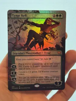 1X FOIL Tyvar Kell BORDERLESS MINT MTG Magic KHM Kaldheim Mythic Elf Elves EDH - Image 2