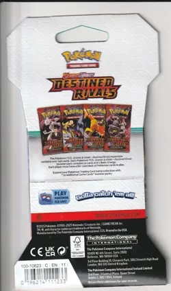 Pokemon TCG Destined Rivals 2025 Booster Pack NEW SEALED 27747 - Image 2