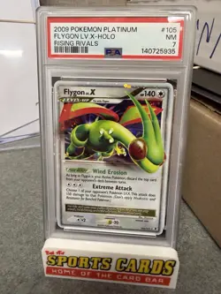 2009 Pokemon Flygon Lv.X Holo 105/111 Platinum Rising Rivals Ultra PSA 7 - Image 1