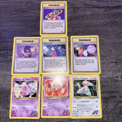 Sabrina's lot of 7 Gym Heroes Trainer Pokemon Card with Basic Pokemon - Image 1