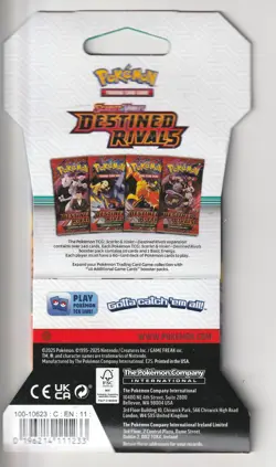 Pokemon TCG Destined Rivals 2025 Booster Pack NEW SEALED 27748 - Image 2