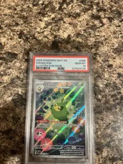 2025 Pokemon White Flare English Swadloon Illustration Rare PSA 10 Gem Mint - Image 1
