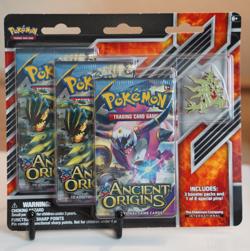 Pokemon TCG XY Ancient Origins 3 Booster Pack Blister Tyranitar Pin Art SEALED - Image 1