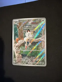 2025 Pokemon Phantasmal Flames PFL EN Meowth Illustration Rare #106/094 - Image 1