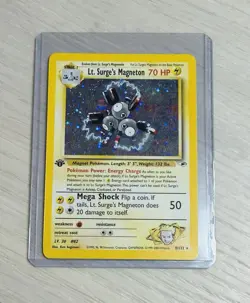 Pokemon Gym Heroes - Lt. Surge's Magneton 008/132 - First Edition- Holo - Image 1