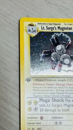 Pokemon Gym Heroes - Lt. Surge's Magneton 008/132 - First Edition- Holo - Image 5