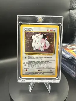 Clefairy 5/102- Base Set WOTC Unlimited Rare Holo Pokemon TCG NM Condition - Image 1