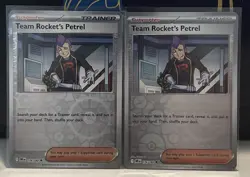 (Set Of 2) Pokemon Destined Rivals Reverse Holo - Team Rocket's Petrel (176/182) - Image 1