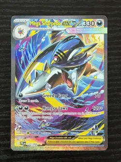Pokemon Mega Sharpedo EX Illustration Rare Holo 127/094 Phantasmal Flames NM - Image 1
