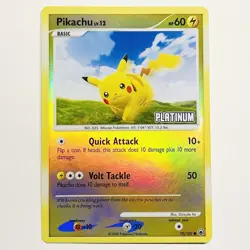 Pokemon 2008 Pikachu 70/100 Majestic Dawn Reverse Holo Platinum Stamp Near Mint - Image 1