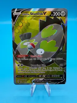 Galarian Stunfisk V 184/189 Darkness Ablaze Full Art NM Pokemon TCG - Image 1