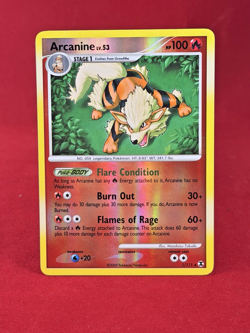 2009 Pokemon Rising Rivals ARCANINE Reverse Foil 1/111 Card LP - Image 1