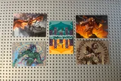 MTG Lot of 5 Lost Caverns of IXALAN ART SERIES Cards - one gold signature - Image 1