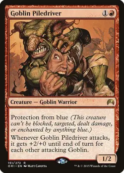 Goblin Piledriver 1x FOIL ORI MTG Magic Origins Rare MINT red - Image 1