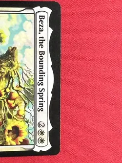 Beza, the Bounding Spring Bloomburrow MTG MINOR MISCUT MISPRINT OFF CENTER - Image 2