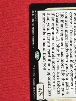 Beza, the Bounding Spring Bloomburrow MTG MINOR MISCUT MISPRINT OFF CENTER - Image 4