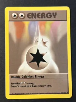 Double Colorless Energy 96/102 Base Set Pokemon Card F Near Mint - Image 1