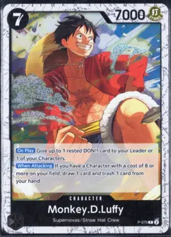 Monkey D.Luffy Premium Promo Foil P-075 One Piece Card Game NM/NMT - Image 1