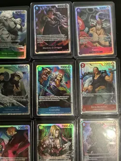 One Piece LOT 12 Cards ALL SR and ALL IN TOP LOADERS - Image 3