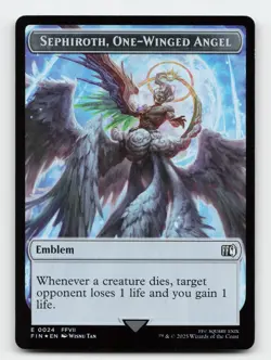 Sephiroth, One-Winged Angel / Robot Warrior Emblem Final Fantasy MTG Card - Image 1