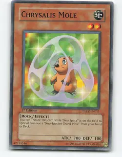 Chrysalis Mole #TAEV-EN011 1st Edition Yugioh Card - Image 1
