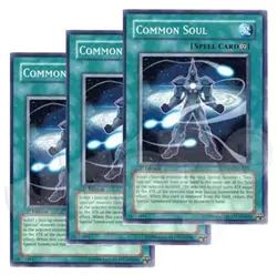 Yugioh - Common Soul x 3 - 1st Edition NM - Free Holographic Card - Image 1