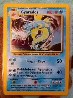 POKEMON TCG HOLO GYARADOS RARE CARD 6/102 1999 WOTC UNGRADED EXCELLENT CONDITION - Image 4