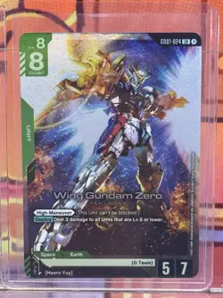 Gundam Card Game - Wing Gundam Zero LR English - GD01-024 LR - Newtype Rising - Image 1