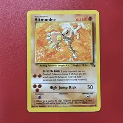 Hitmonlee - 22/62 - Pokemon Fossil Unlimited Rare Card WOTC LP - Image 1