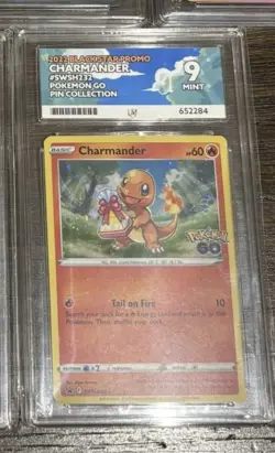Pokemon TCG Charmander Pokemon GO SWSH232 Black Star Promo Ace 9 Graded Card - Image 1