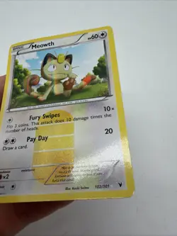 Pokemon Meowth Holo Secret Rare Black White Noble Victories Card 102/101 Pokemon - Image 4