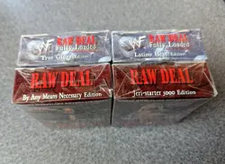 4X RAW DEAL Sealed Card Decks WWE WWF Vengeance Fully Loaded CCG - Image 3