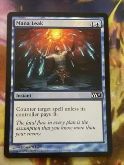1 x Mana Leak - Foil - Magic 2011 - Moderate Play - MTG - Image 1