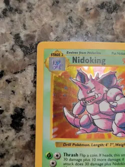 Pokemon Nidoking TCG Base Set Holo Shadowless Rare Card 11/102 - Image 2