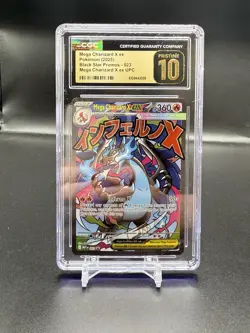 POKEMON CGC 10 PRISTINE MEGA CHARIZARD X EX UPC 023 BLACK STAR PROMO - Image 1